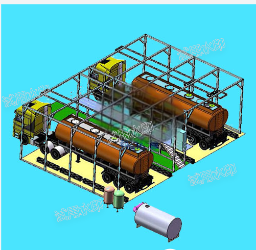Automatic cleaning system for highway transportation tank car